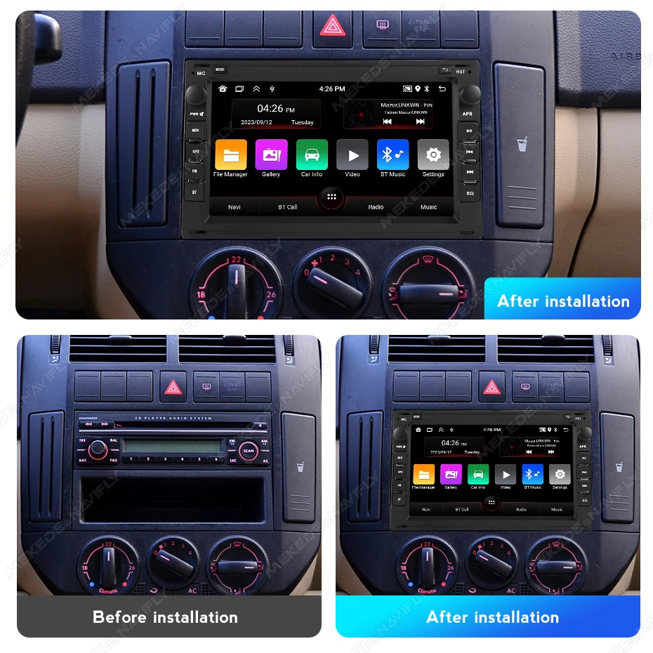 7'' Android Auto 2Din Radio Wireless Carplay Car Stereo for VW Passat B5 MK4 MK5 Golf 4 Polo Bora Jetta T5 Player WIFI RDS FM BT