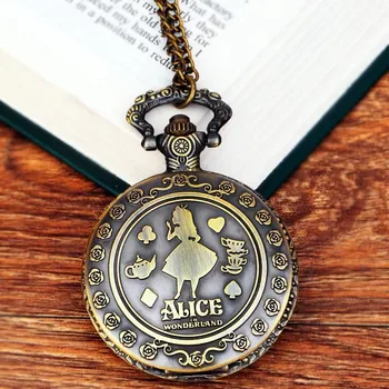 Montre de poche avec pendentif à Quartz pour fille mignonne,...