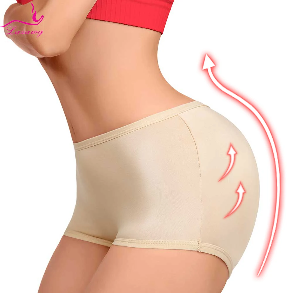 LAZAWG Women Push Up Booty Lifting Panty with Pads Tummy Control Hip Enhancer Shorts Butt Lifter Underwear Slimming Shapewear