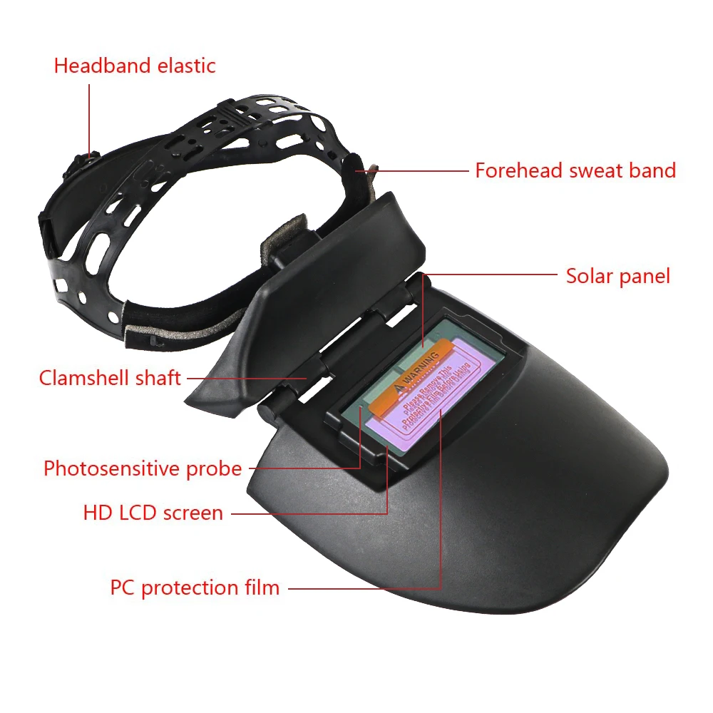 Grinding Welders Mask Welder Protective Gear Welding Helmet Solar Power Portable Auto Darkening Arc Mig Adjustable