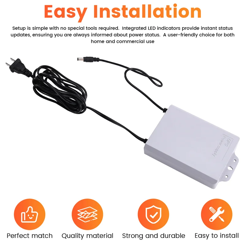 Fonte de alimentação ininterrupta JABS-12V-2A para roteador modem wi-fi câmera de segurança ups protetor de backup de bateria 3600mah