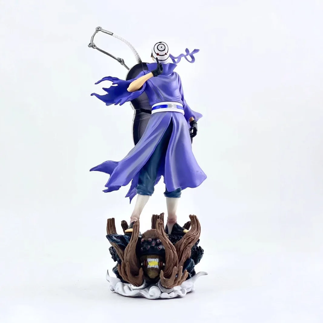 Naruto Anime Figures Uchiha Obito Standing Posture Double Headed Sculpture Action Doll Pvc Model Statue Ornament Toys Gifts