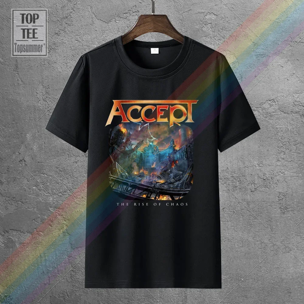 Accept The Rise Of Chaos Black T Shirt Heavy Metal U.D.O. Judas Priest Saxon