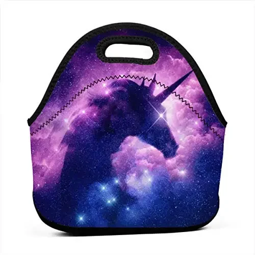 Night Christmas Kids Lunch Bag Insulated Soft Neoprene Reusable Picnic Tote for School Work for Women Men Lightweight Lunch Box