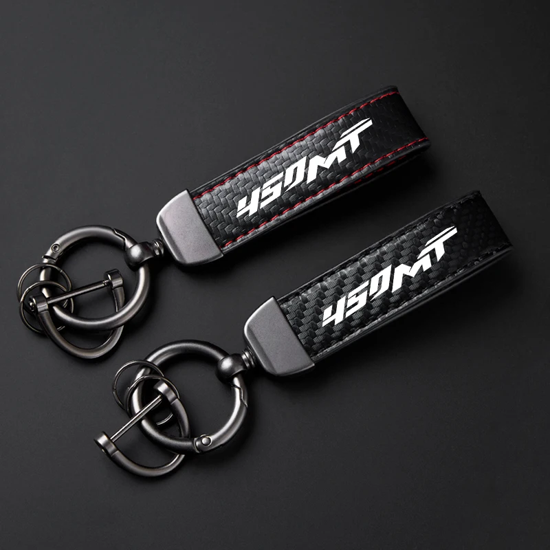 High-Grade Carbon Fiber Motorcycle Keychain Holder Keyring For CF 450 MT 450MT 2024 2025