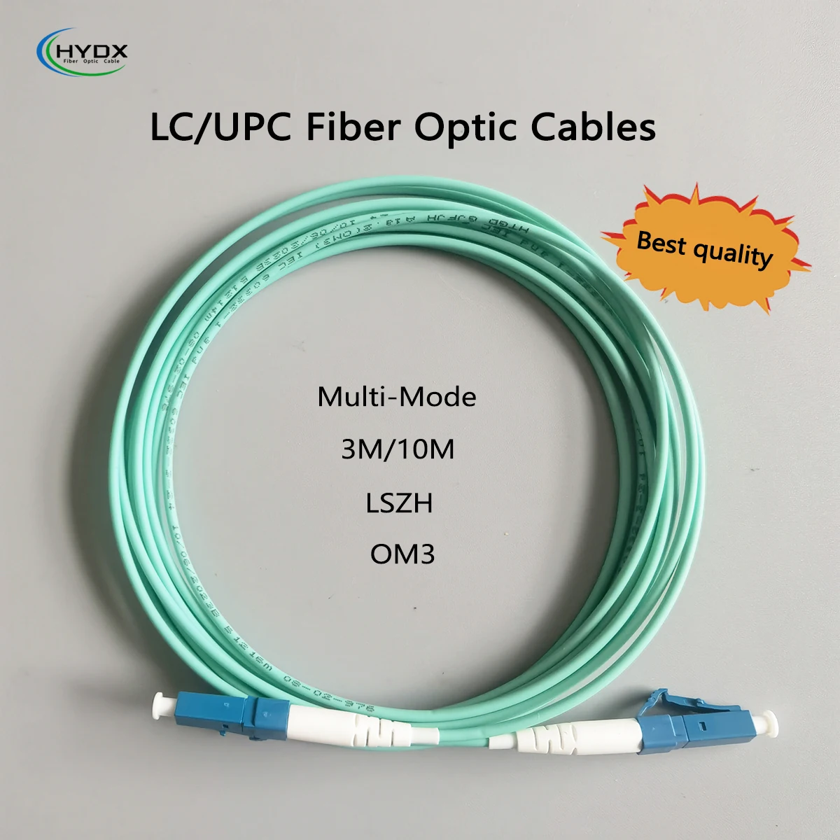 Kabel Internet Serat Optik 3M/10M LC/UPC-LC/UPC OM3 LSZH FTTH Multi-mode Kabel Patch Serat Optik Inti Tunggal 2.0Mm