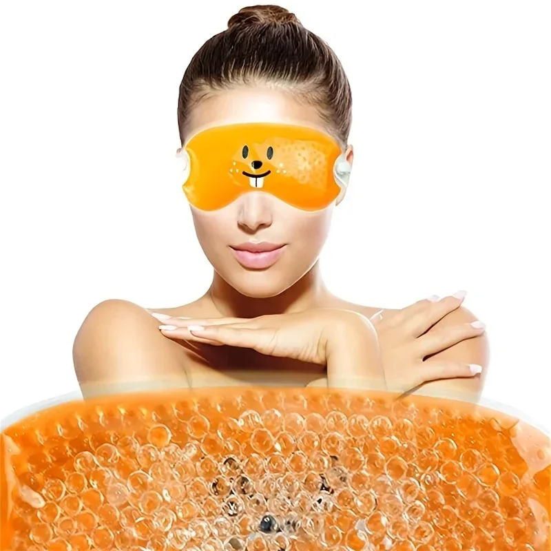 Beauty eye mask with dual use of cold and hot compress, eye mask with heating to relieve eye fatigue, non pressure eye ice pack