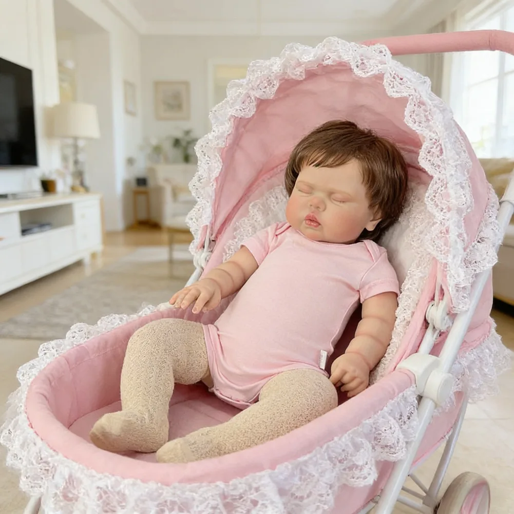 

60CM 24INCH Already Finished Reborn Baby Doll Asleep Pickle Handmade Lifelike Real Looking Baby Dolls Toy Muñecas Reborn Niñas