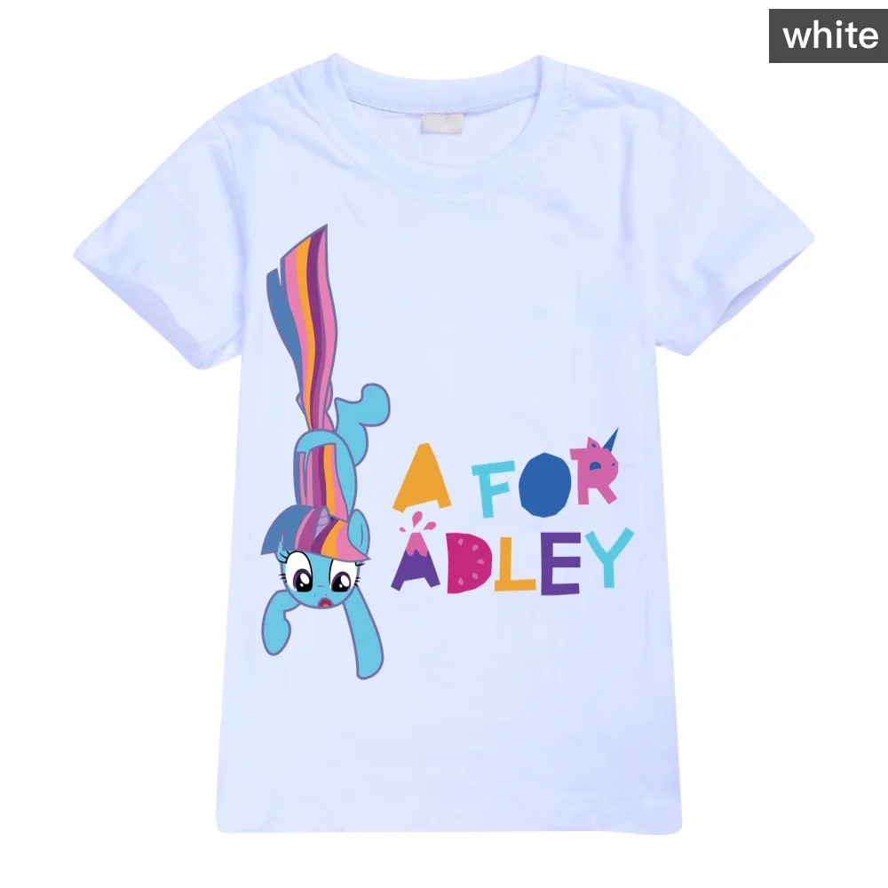 New Summer Boys Cartoon A FOR ADLEY T-shirt 3D Printed Baby Girls Tops Toddler Children Kids Clothes Baby Funny O-Neck Tshirt