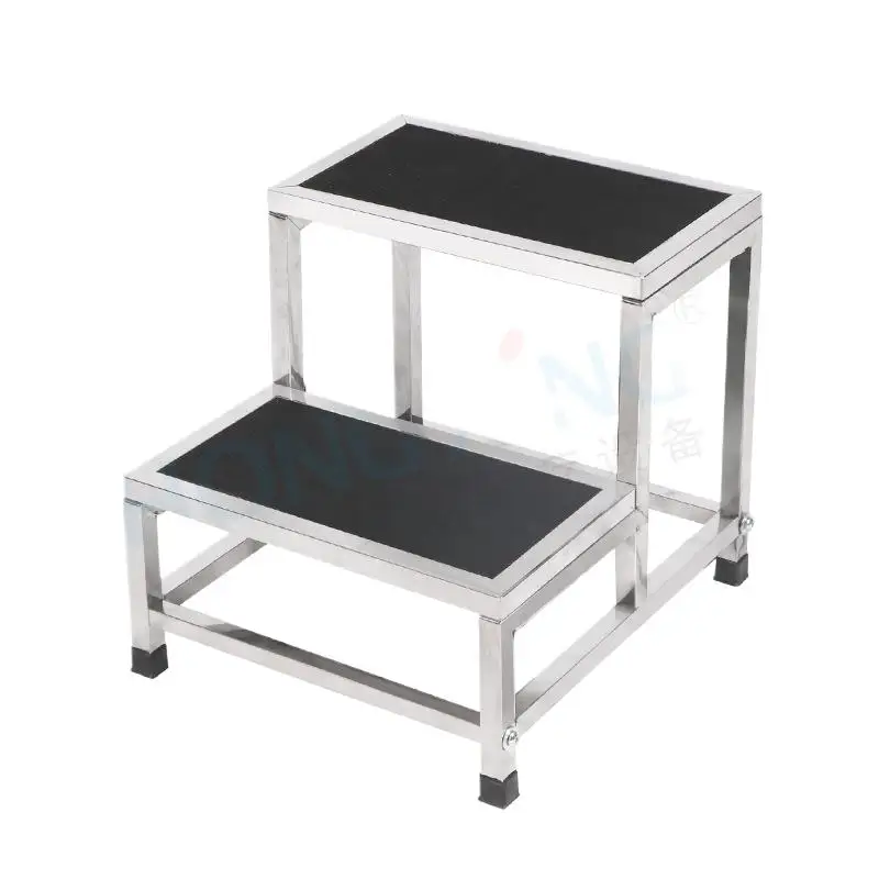 Stainless Steel Step Stool Heavy Duty, Mobile Shoe Changing Bench for Hospital & Home, Thickened Footstool for Gynecology Exam
