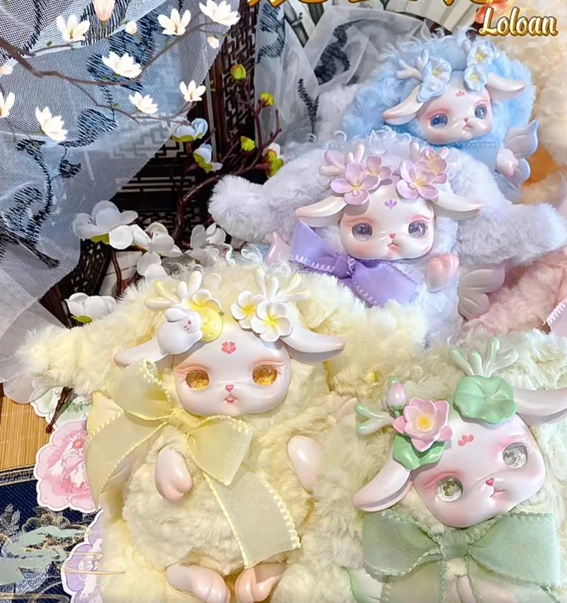 

Подлинная виниловая плюшевая глухая коробка серии Loloan Deer Blossom, милый орнамент ручной работы, кукла, подарок на день Святого Валентина для женщин и мужчин, лето 2023 г.