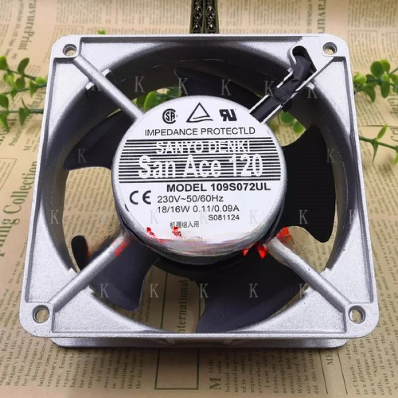 

C FOR Sanyo 109S072UL 230V 18/16W 0.11A/0.09A Silent Cooling Fan