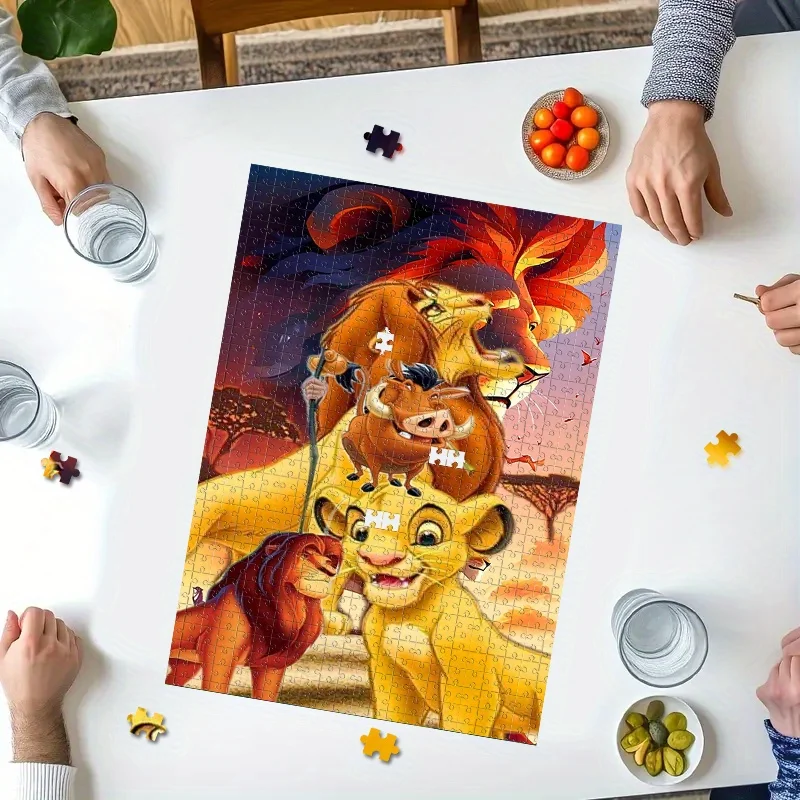 Puzzle del Re Leone Simba e Mufasa - Sfida da 1000 pezzi con Simba Cub Nala - Gioco di puzzle del film ufficiale - Compleanno/Natale/T