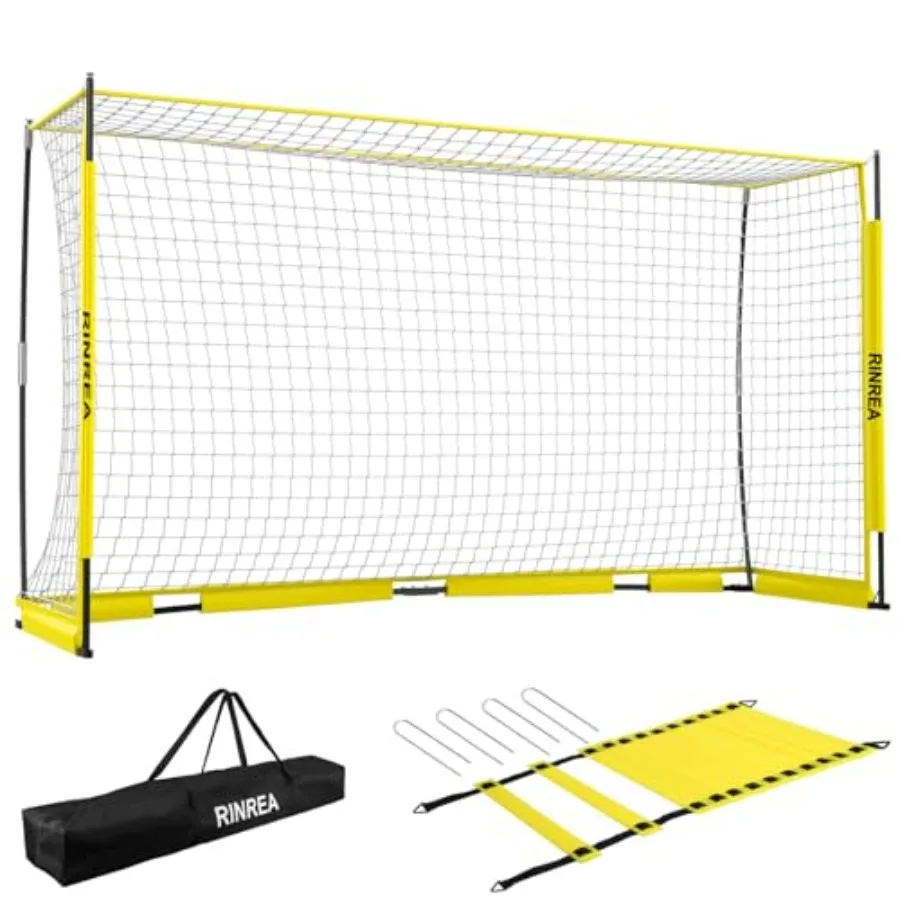 

Portable Soccer Goal, Collapsible Soccer Goal Net Metal Base, Quick Setup Soccer Training Equipment with 1 Carry Bag, 1 Agility