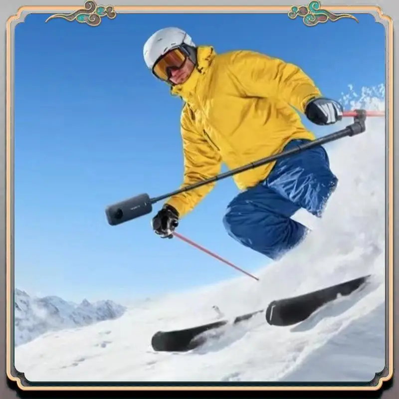 

Durable Ski Pole Mount Skiing Double Board Selfie Sticks For ONE X4/ X3/X2/ GO3/ONERS ONE