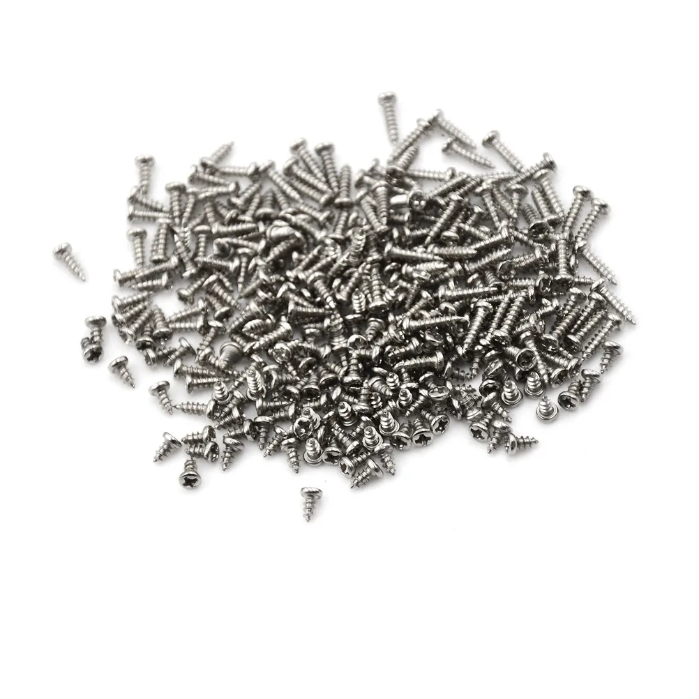 100pcs/pack M2 4mm 6mm 8mm Screw Thread Diameter Round Head Cross Screws Self Tapping Screw Hardware Tool