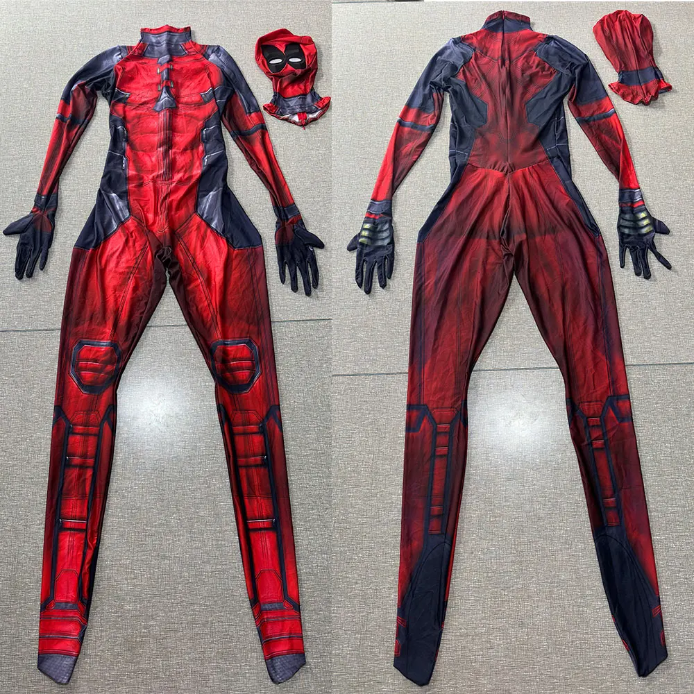 Halloween New Deadpool Cosplay Costume Superhero Adults  Zentai Suit Men Boys Male Full Bodysuit Jumpsuit