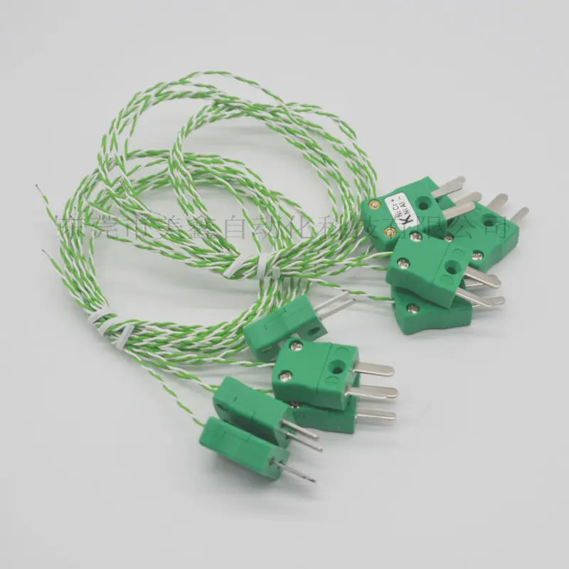 Thermocouple wire PA021B thermometer special plug furnace test wire K-type green white stranded wire (suitable for PTFE wire)