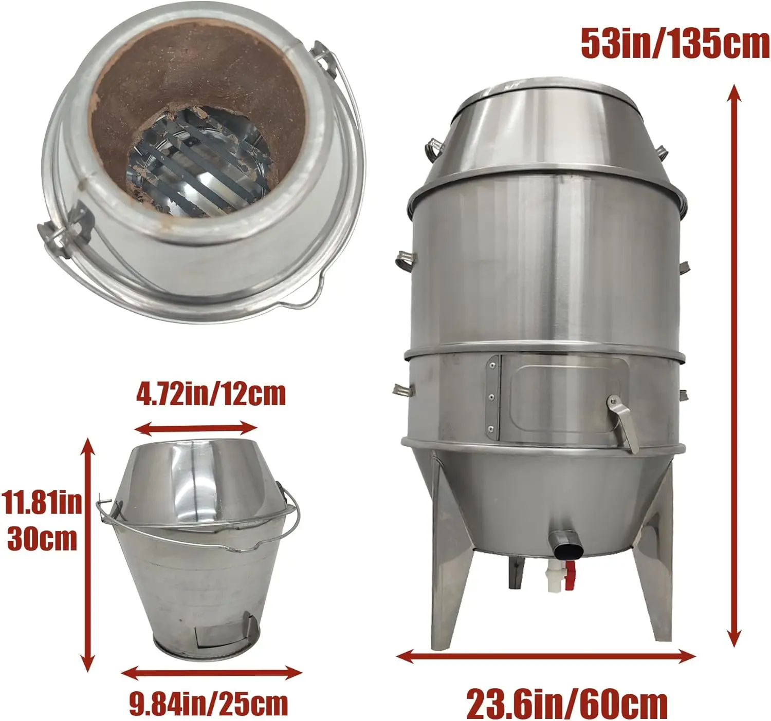 Charcoal Roast Duck Oven Commercial Barbecue Roaster Stainless Steel BBQ Chicken Grill Beijing Duck Roasting Machine