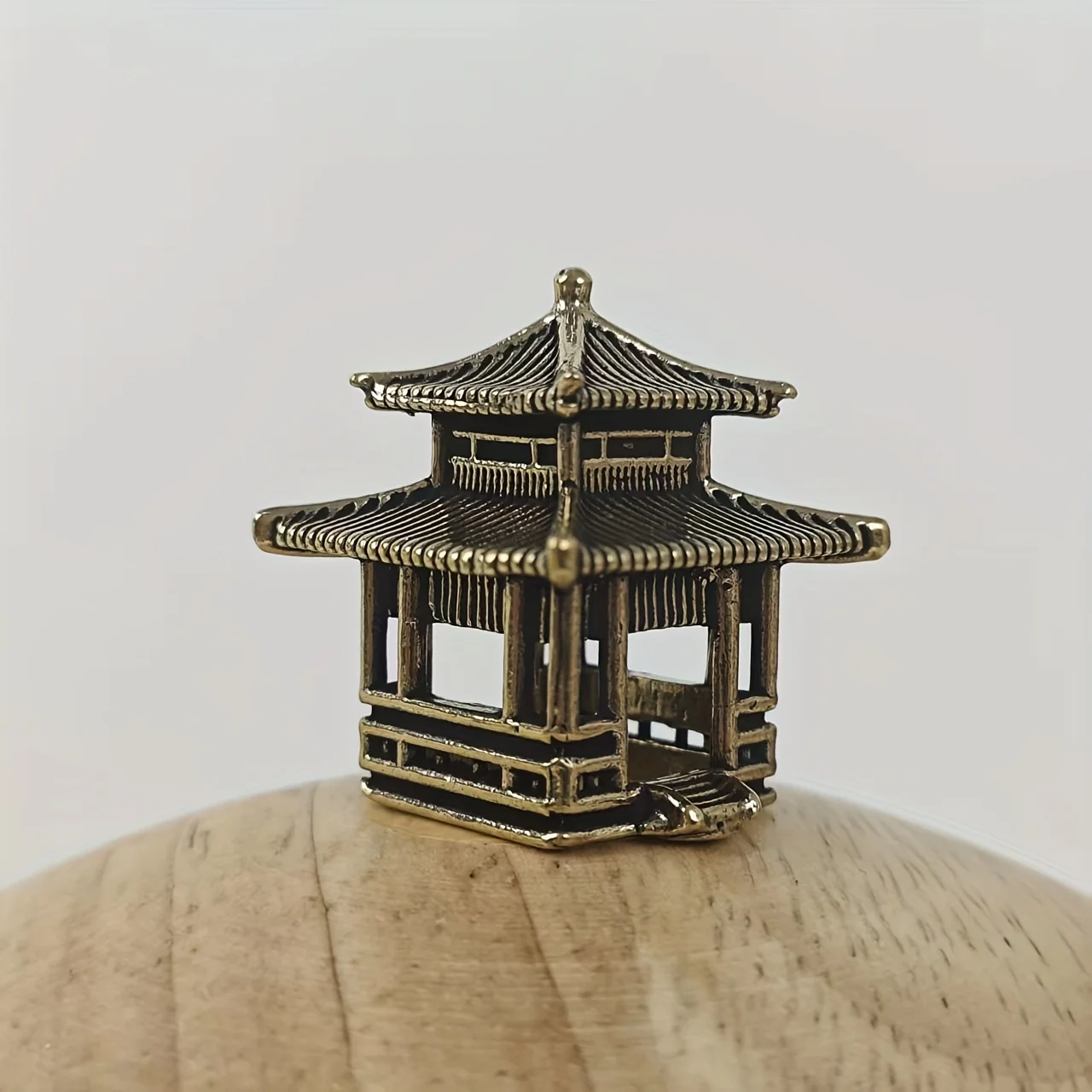 1 Piece of Brass Bonsai micro Landscape Rockery Water and Land Tank Fish Tank Landscaping Small Ornaments Pavilion
