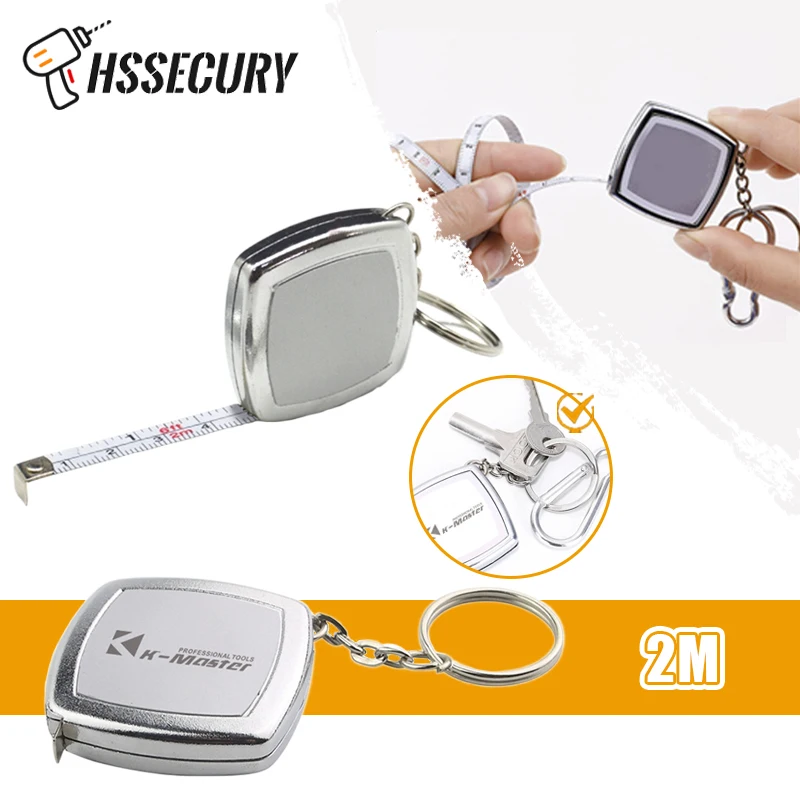 Small Tape Measure 2 M Retractable Ruler Measure Key Ring Small Steel Tape Measure Measuring Instruments Portable Tape Measure