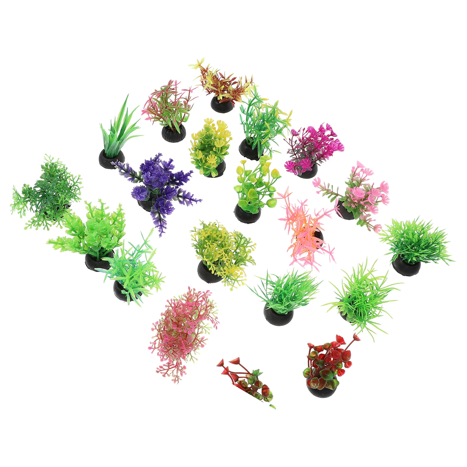 

20 Pcs Fish Tank Landscaping Water Plants Aquarium Landscape Decoration Supplies Decorate Glass Artificial Aquatic Plastic