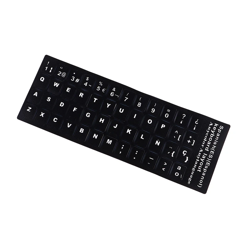 Russian Spanish Portuguese Hebrew Sweden Keyboard Stickers Letter Alphabet Layout Sticker For Laptop Desktop PC Keyboard Covers