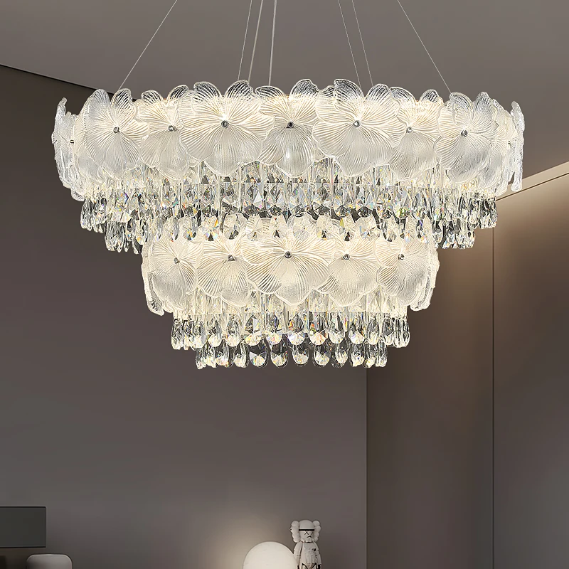 

Modern Crystal Led Pendant Light for Living Dining Room Coffee Tables Kitchen BedroomChandelier Home Decor Hanging Light Fixture