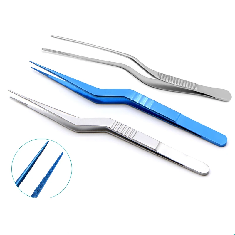 

Stainless steel gun tweezers Experimental tissue culture Western food dish setting tool clip ear nose throat clip fish bone tita