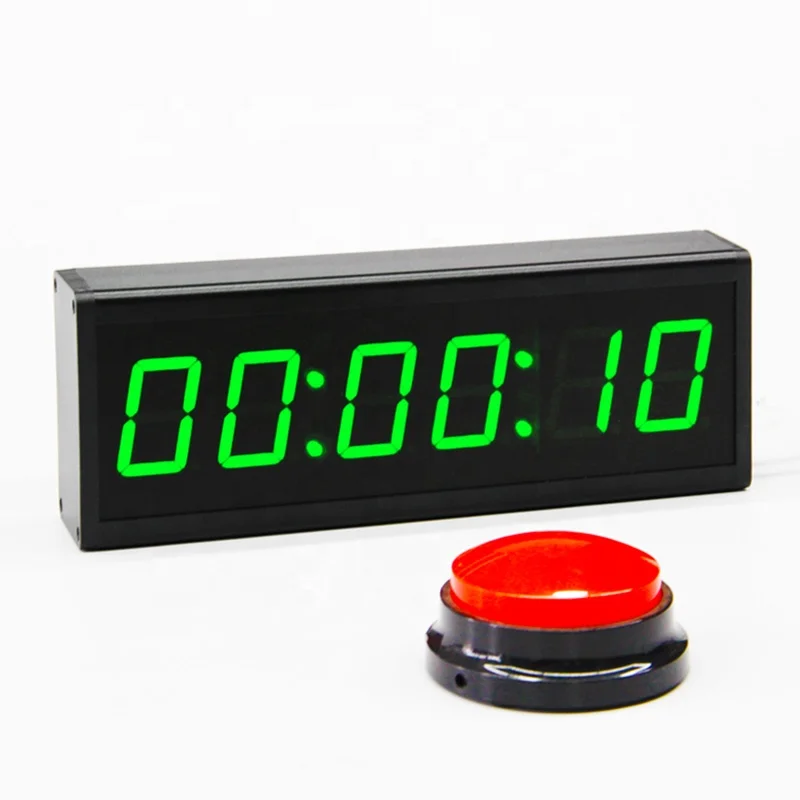 Electronic Chronograph Game Timing Clock LED Display 1.8 Inch Start/Stop Button Stopwatch Timer Aluminum Alloy High