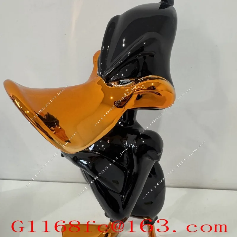 40Cm Angry Duck Statue Cute Cartoon Resin Model Sculpture Living Room Decoration Holiday Gift