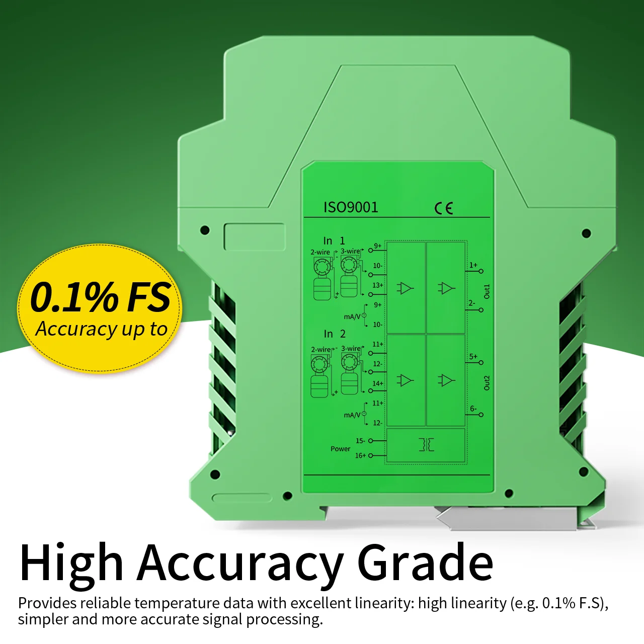 Multi-Channel Signal Isolation Transmitter 1 In 2 Out 4-20mA to 0-5V 1-5V Analog Signal Sensor