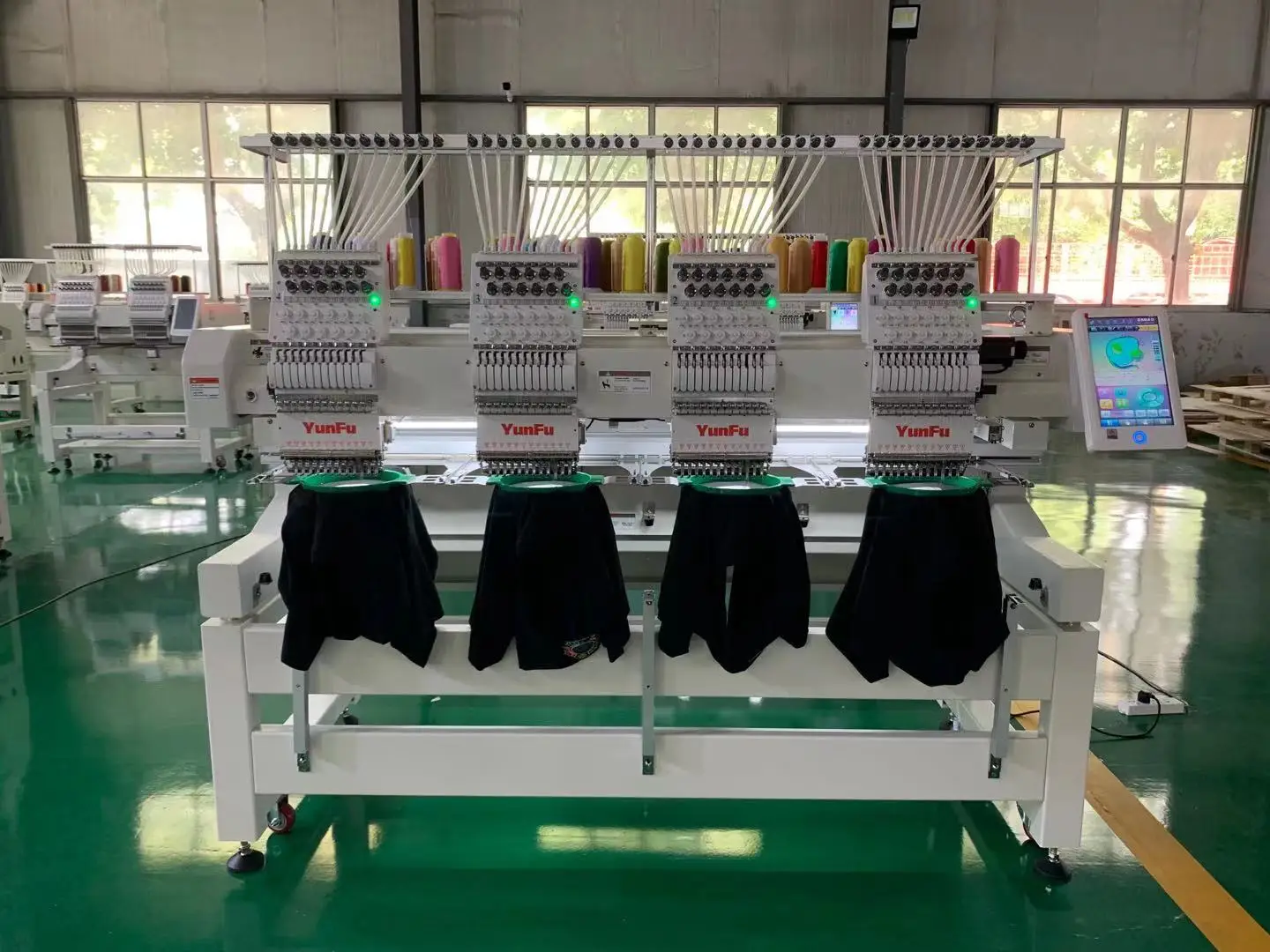 Tajima 4 Head Embroidery Machine Industrial Use Computerized 12/15 Needles DAHAO Computer