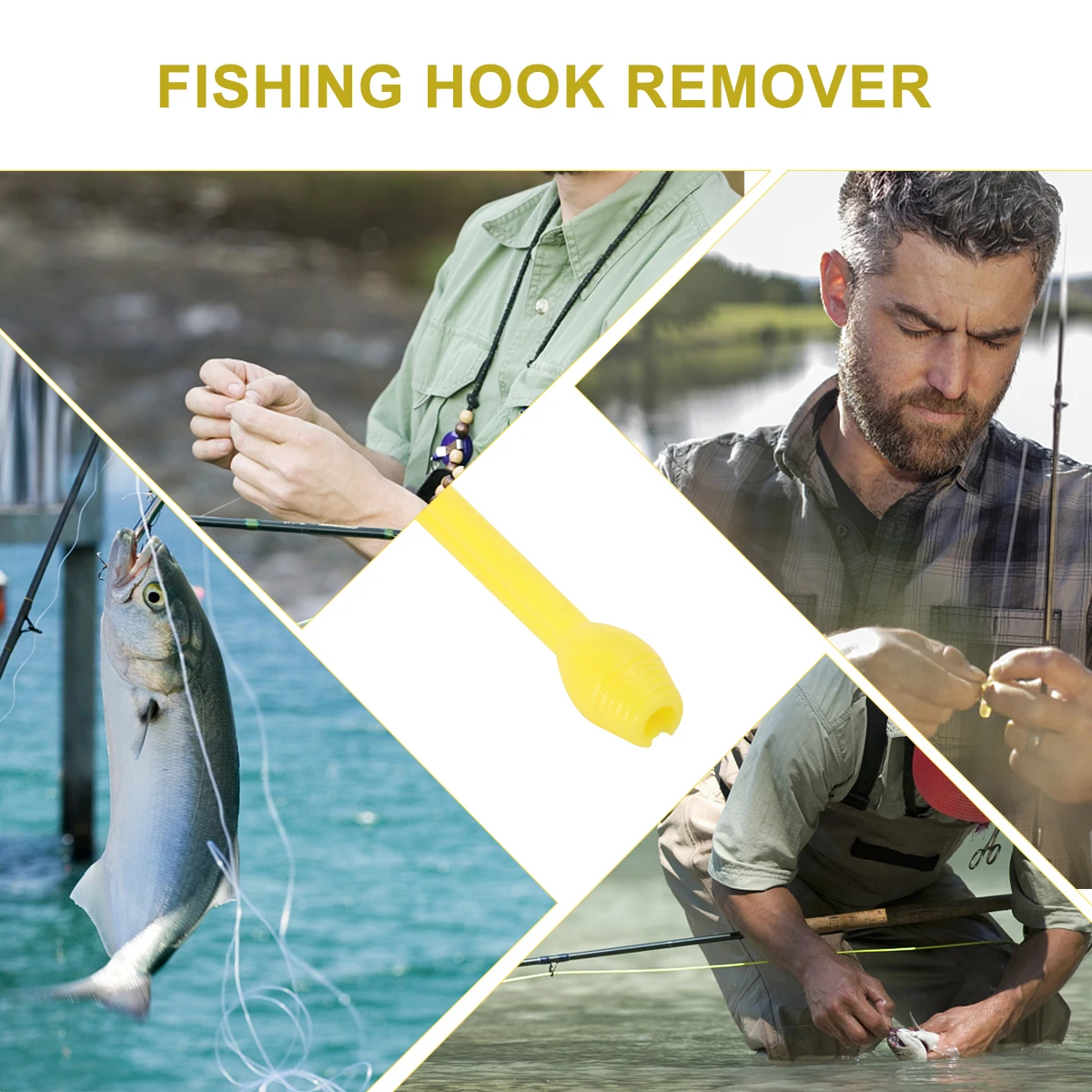 

4PCS Fishing Hook Remover Durable Plastic Long Life Professional Design Offshore Angling Remove Hooks Quickly Lightweight Grab H