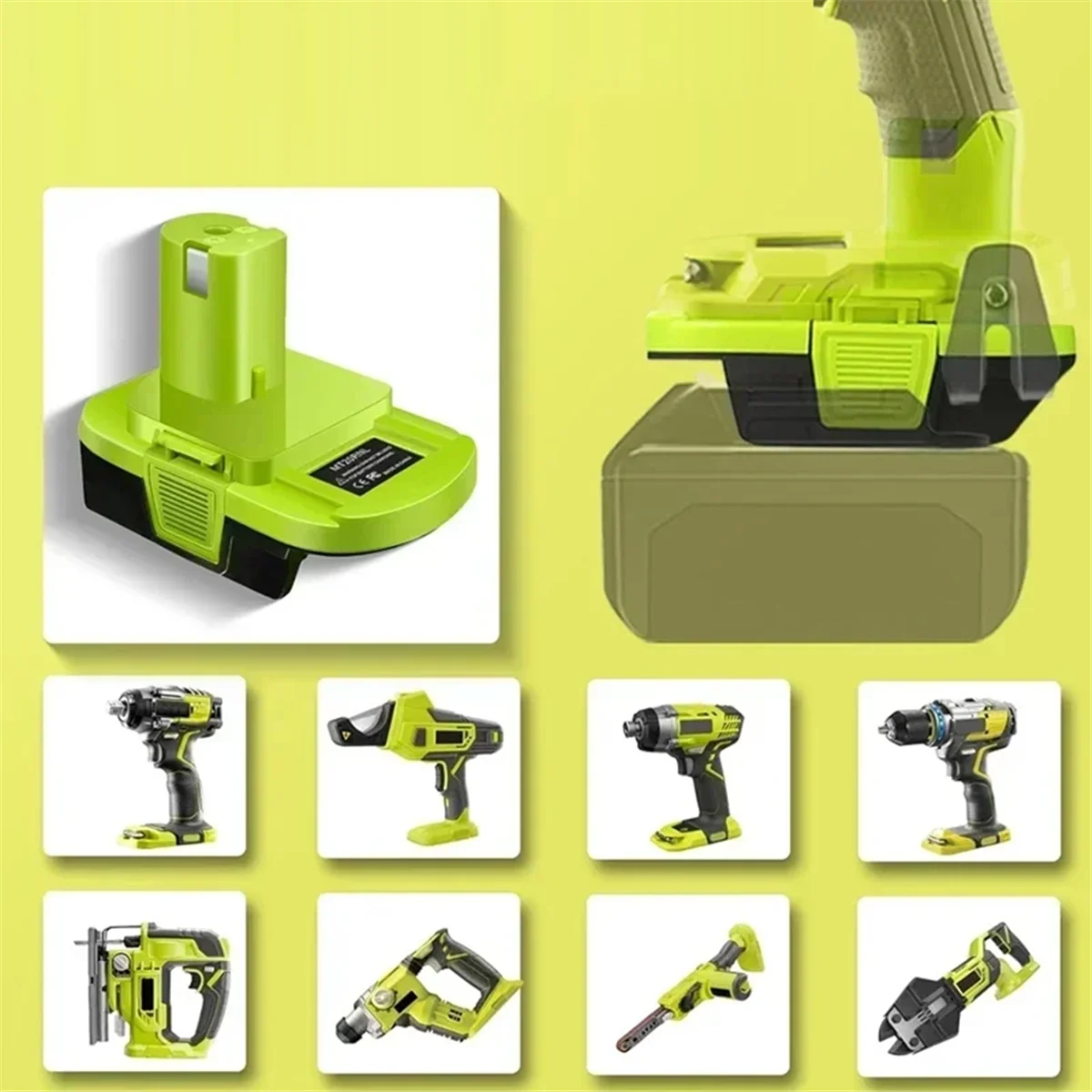 BAAQ MT20RNL Battery Adapter High Quality for 18V,Converts for 18V Li-Ion Battery to 18V Li-Ion Battery