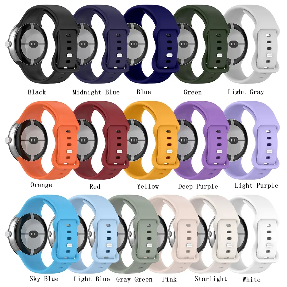 Gelang jam tangan olahraga untuk jam tangan Google Pixel 3 41mm 45mm gelang sejuk lembut untuk jam tangan piksel 1 tali jam tangan 2