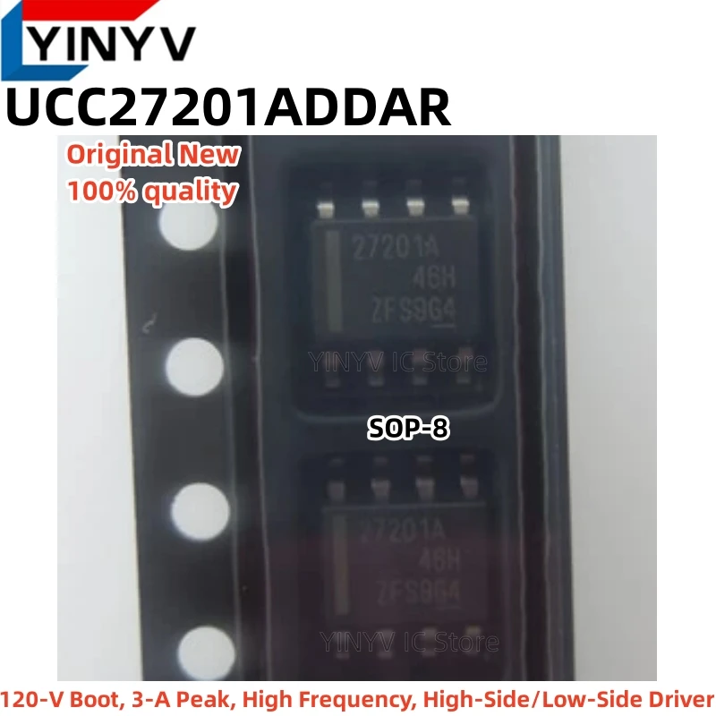 5PCS UCC27201ADDAR 27201A UCC27201A SOP-8 UCC27201ADR UCC27201ADDA High Frequency, High-Side/Low-Side Driver New 100% Quality