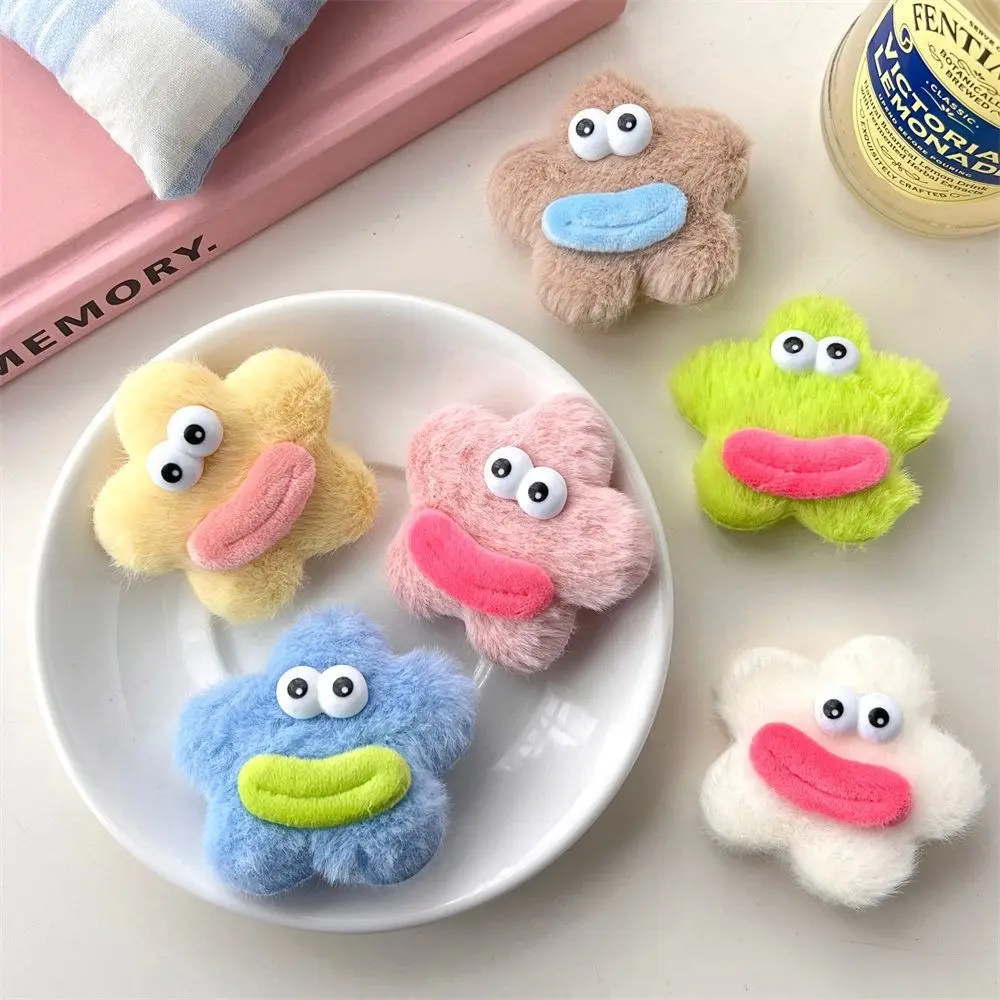 Funny Plush Doll Hair Clip Star Shape Side Clips Ugly Doll Duckbill Clip Hair Accessories Hair Barrettes Cartoon Hairpin Daily