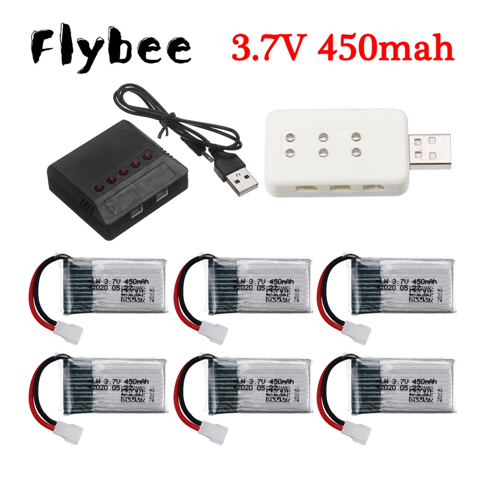 3.7V 450mah Lipo Battery/charger For H107 H31 KY101 E33C E33 U816A V252 H6C RC Quadcopter Battery Spare Parts 3.7V Drone Battery