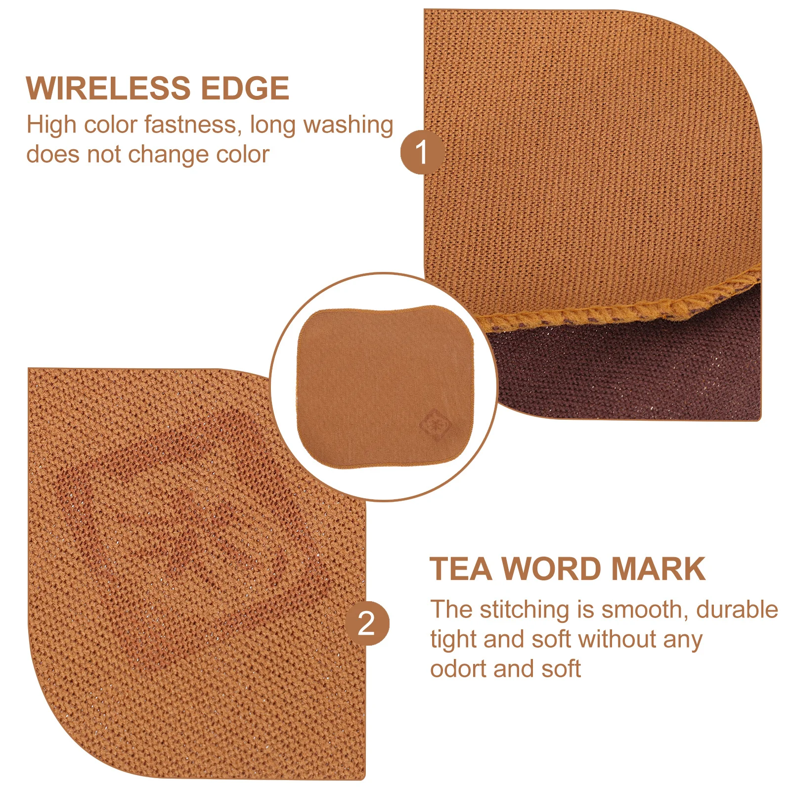 

20Pcs Tea Table Cloth Thickened Water Absorbent Chinese Style Reusable Towel for Teapot Utensils Cleaning Beautiful