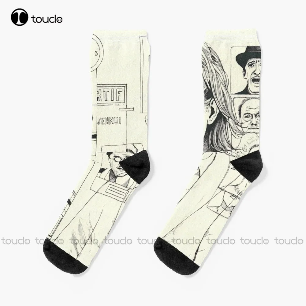 

Носки с французской отправкой, объемные носки, персонализированные носки унисекс для взрослых и подростков, молодежные носки, рождественская мода, подарок на Новый год, забавные носки