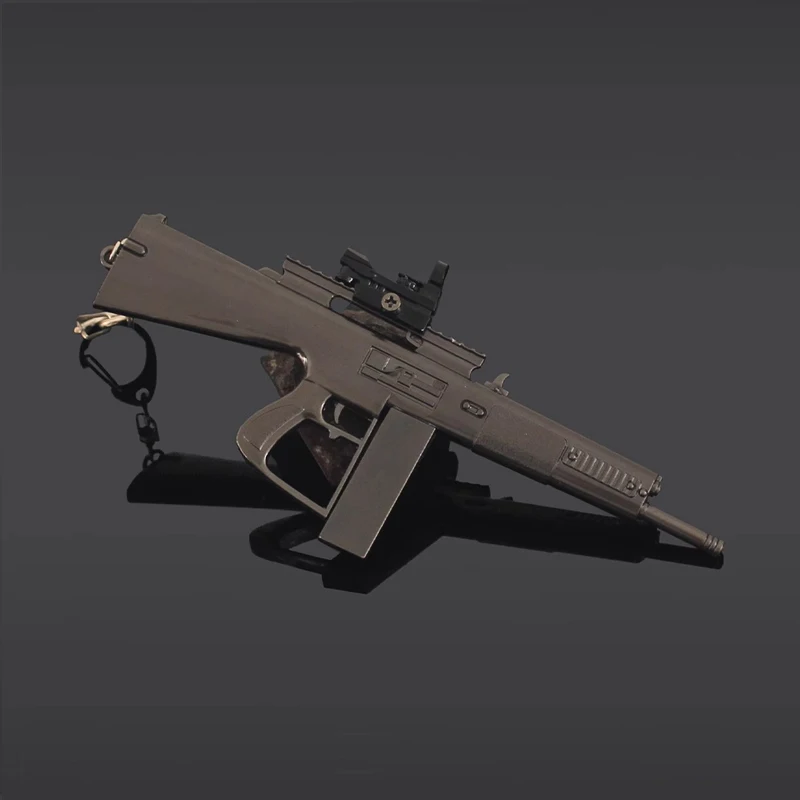 Outdoor Portable EDC Mini Detachable AA12 Toy Gun Metal Model Prop Keychain
