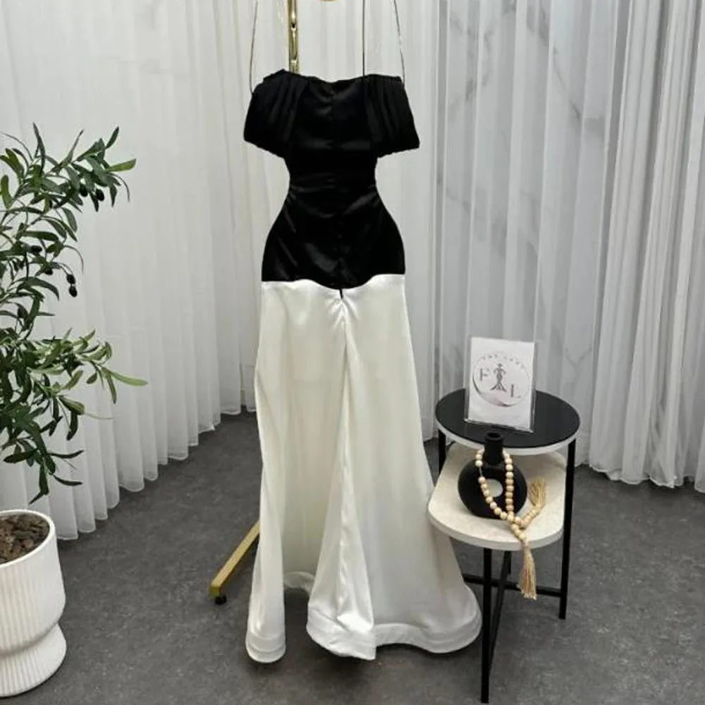 Customized Classic Dress with Crystal Details Off the Shoulder Mermaid Evening Party Gown باربي فستان المساء