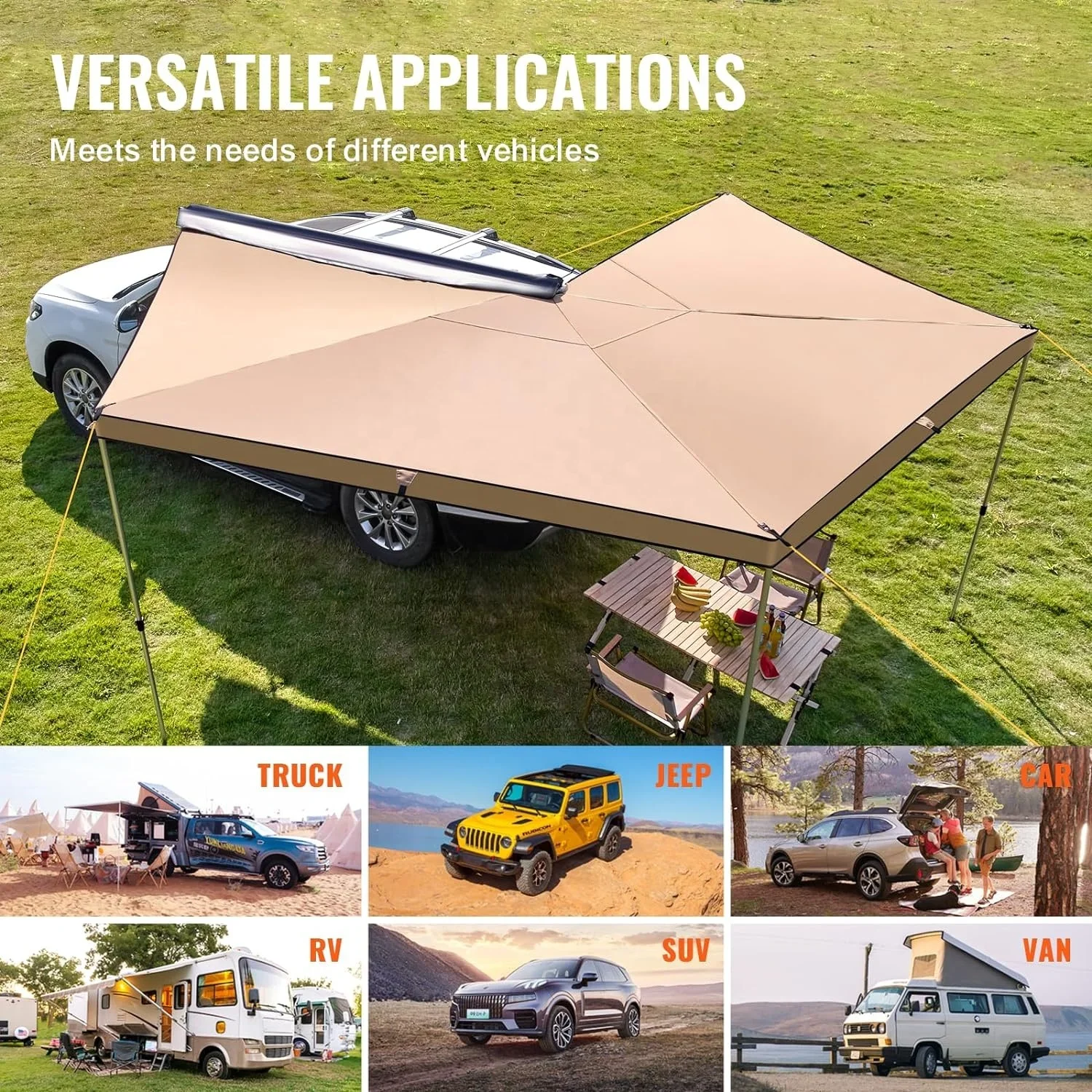 4X4 Foxwing Car Awning Factory 270 Aluminum Camper Awning 270 Legs for Dealers