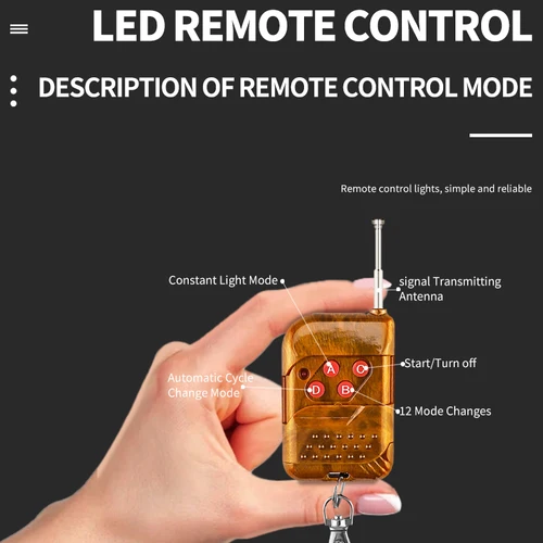 Imagen 2 del producto Luces de policía de rejilla inalámbrica para coche, luces estroboscópicas Led, baliza de advertencia intermitente automotriz, lámpara de emergencia de 12V -24V para vehículos