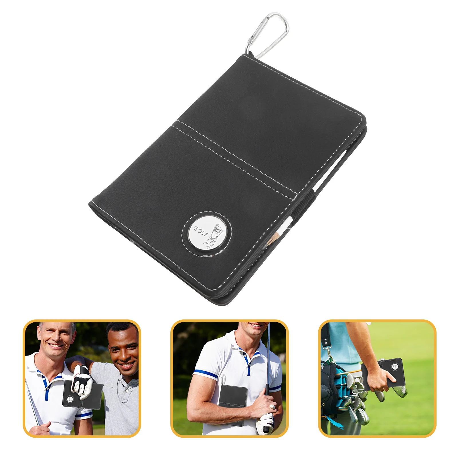 Golf Accessories Scorebook Man Club Range Chart Card Pu Golfs Balls Stylish Scorecards Holder