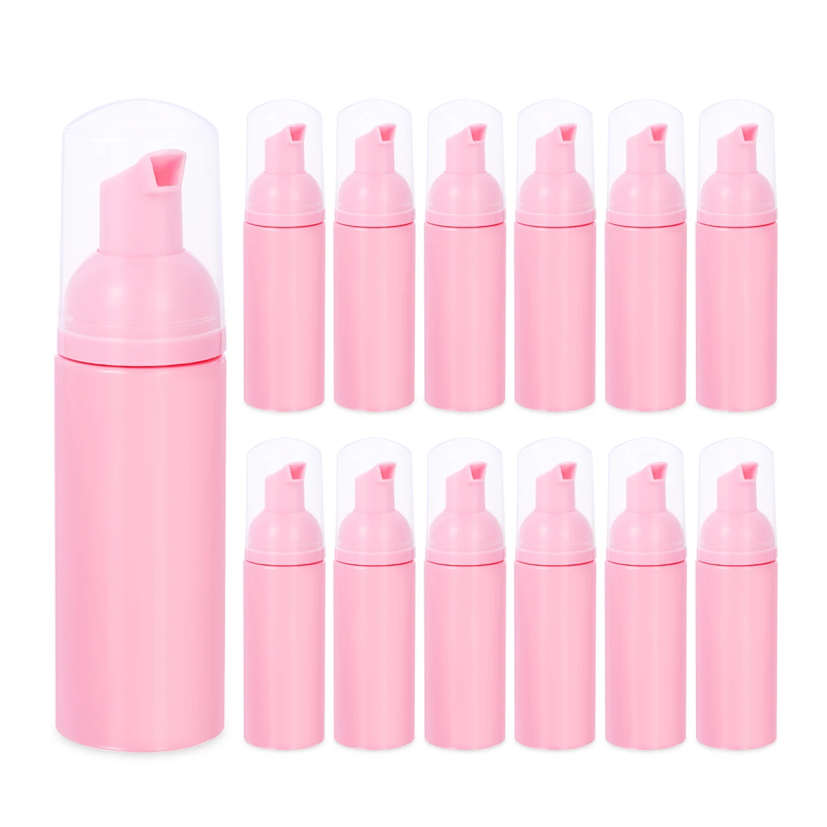 12pcs 2Oz Empty Foam Pump Bottle Mini Travel Foaming Soap Dispenser for Hand Soap, Lash Cleanser, Shampoo