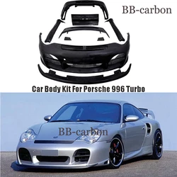 For Porsche 996 T Style Car Body Kit Front Rear Bumper Splitter Diffuser Side Skirts Spoiler  99-04