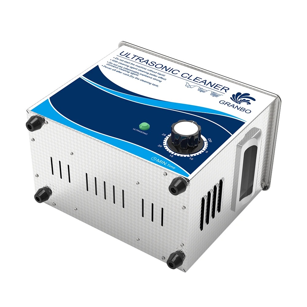 Granbo อุปกรณ์ทำความสะอาด3.2L อัลตราโซนิก180W 40kHz พร้อมระบบจับเวลาทำความสะอาดสำหรับแผงวงจรชิ้นส่วนโลหะบนโต๊ะอาหาร