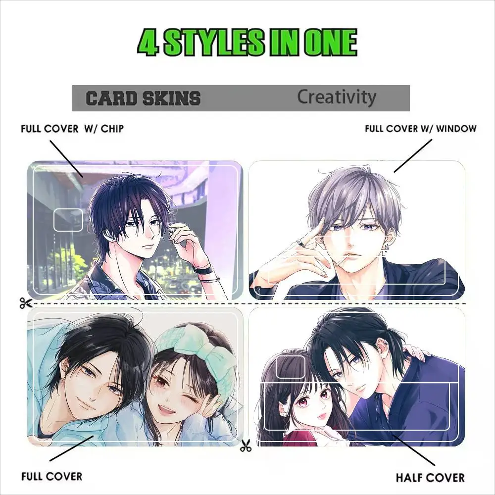 How I Met My Soulmate Manga Sticker Film Tape Skin for Credit Card Debit Card Cartoon Waterproof